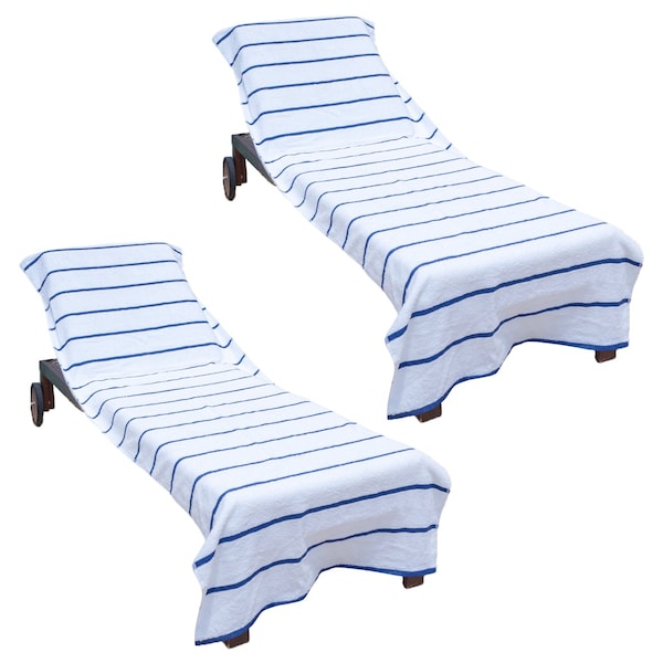 Monarch Brands Chaise Lounge Covers , Navy, 12PK CC-HS3085NV-2PK-CS - main